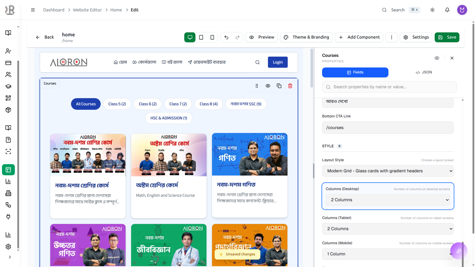 Visual Website Editor